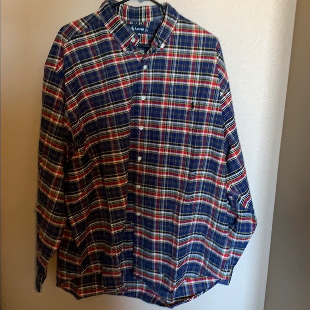 Ralph lauren plaid button down shirt